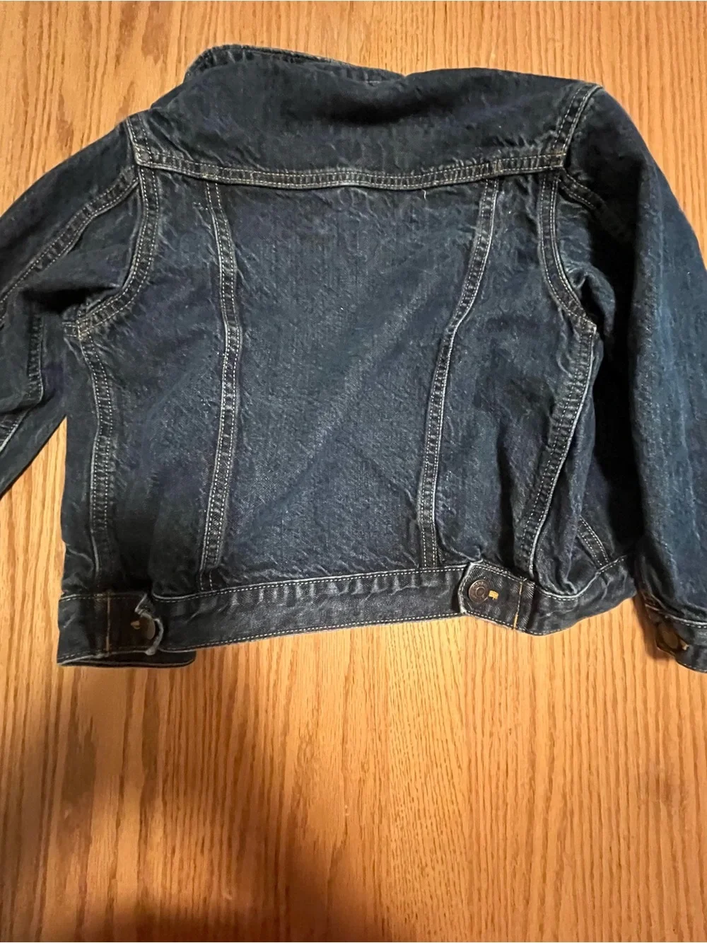 OshKosh B'Gosh Jacket Boys 6 Youth Blue Denim Trucker Dark Wash Button Front